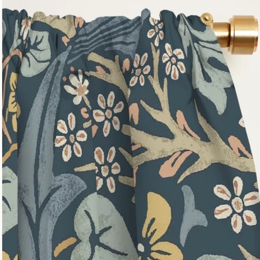 COPY - William Morris Vintage Blackthorn Indigo by Archipelago - Blackout Curta…